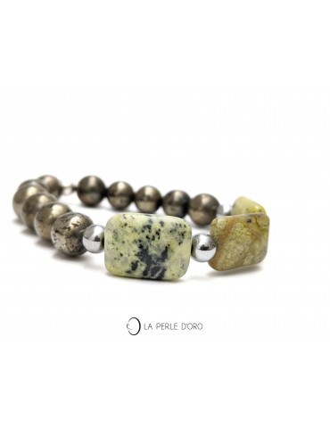 Yellow Turquoise and pyrite...