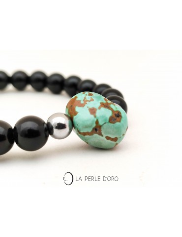 Turquoise and Onyx bracelet