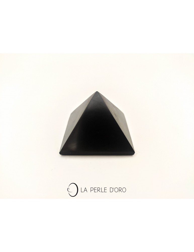 SN NATURSTEIN UG - Pyramides de Shungit Polies | Pierre Précieuse de Carélie - 5 cm x 4