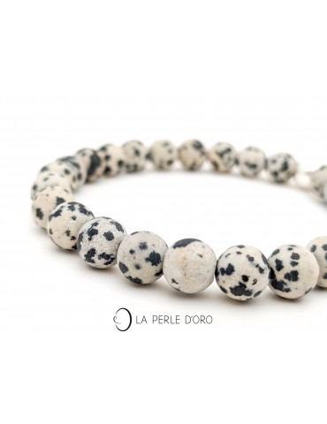 Dalmatian jasper bracelet