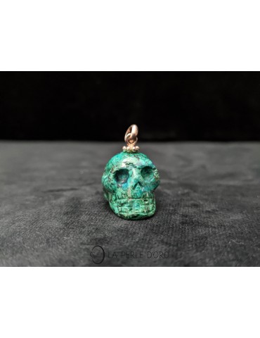 Chrysocolle, skull pendant
