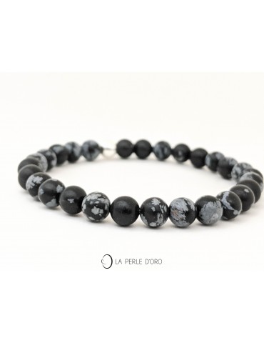 Obsidienne neige 6mm...