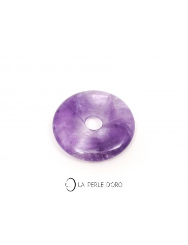 Améthyste, donut 3cm Energie positive, Concentration), Disque de Pi Chinois