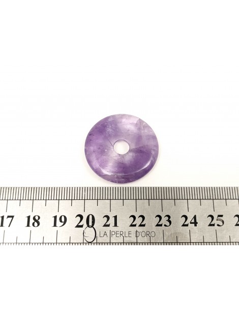 Améthyste, donut 3cm Energie positive, Concentration), Disque de Pi Chinois