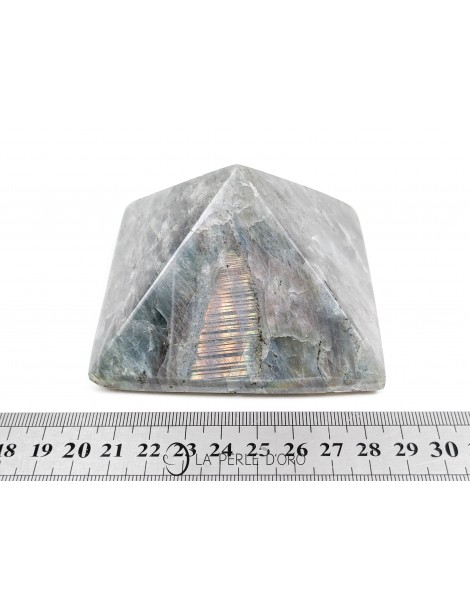 Labradorite argentée, Pyramide 8,5cm (Protection médicale, empathie)