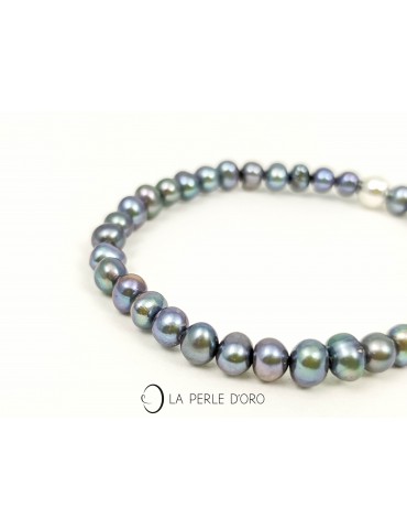 Perles naturelles 5mm gris...