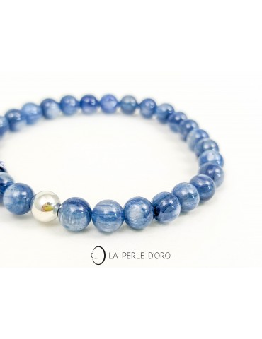 Cyanite bleue 6mm, Bracelet...
