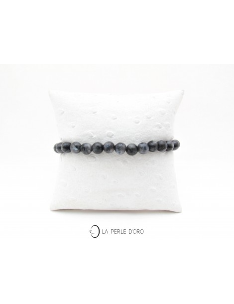 Labradorite noire 6mm, bracelet Collection Messager