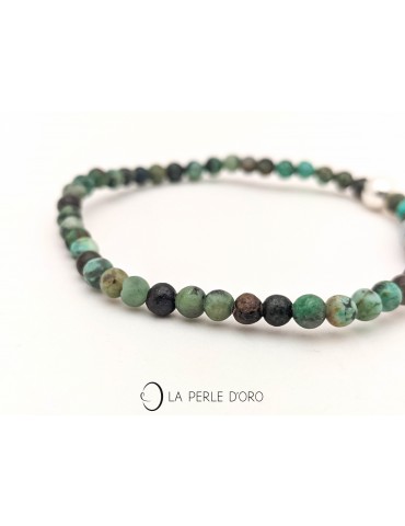 Turquoise verte 4mm mate,...