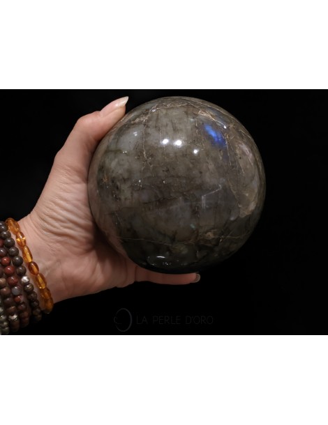 Labradorite verte, Sphère 11,5cm (Protection Médicale, empathie)