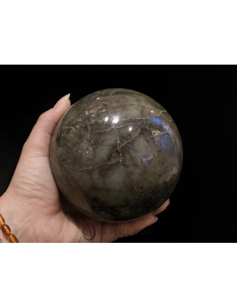 Labradorite verte, Sphère 11,5cm (Protection Médicale, empathie)