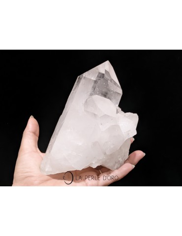 Lemurian Clear quartz, tip 6.5 inches (Balance and Purification), natural cluster