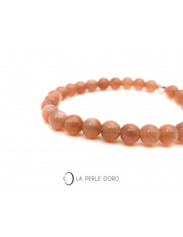 Pierre de Lune rose 6mm...