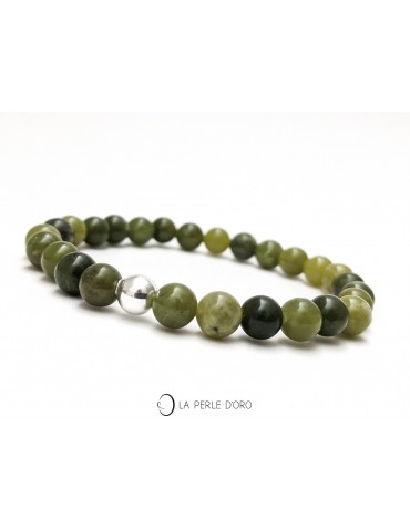 0,24 inches Nephrite Mixed Jade, Messenger Collection Bracelet