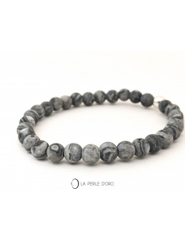 Jaspe Picasso gris 6mm mat...