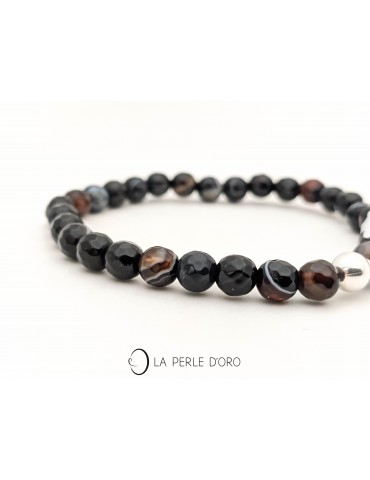 0,24 inches black faceted...