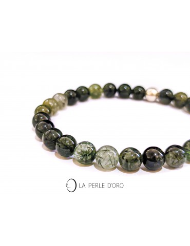 Quartz rutilé vert 6mm,...