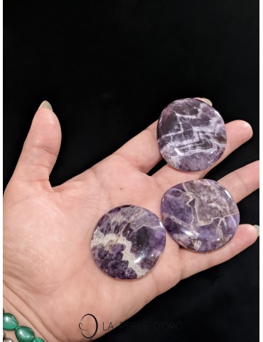 Selected Amethyst Herringbone, Healing Pebble 1.57 to 1.97 inches (Positive and Meditation) sold by the unit