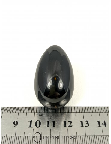 Obsidienne noire (Mexique), Oeuf de Yoni 4cm (Protection, Introspection)