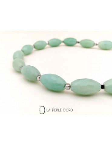 Amazonite selected, Necklace in Unique Creation n°11111 (Soothing, Well-being)