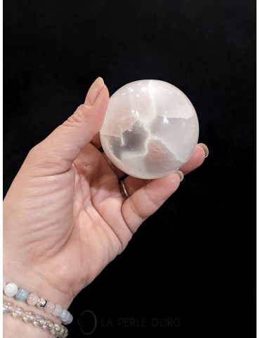 Sélénite, sphère 6cm (Purification)