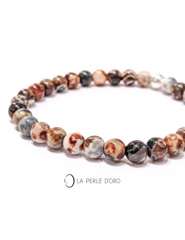 Agate de feu Dark 6mm,...