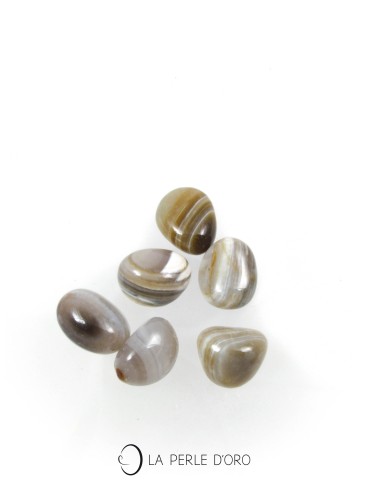 Ribboned Agate, Lucky Pebble 0,59 inches to 0,98 inches sold by unit (Soothing and Stability)