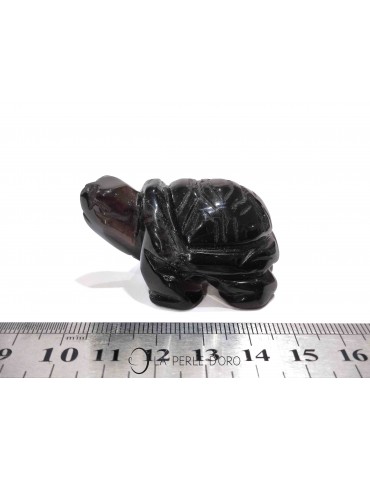 Black obsidian, turtle 5cm...