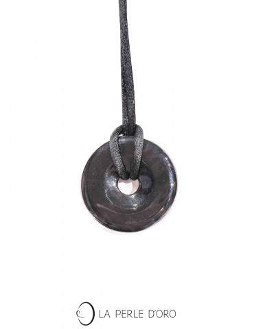 Obsidienne noire, Donut 2cm (Protection, introspection) Disque de Pi Chinois