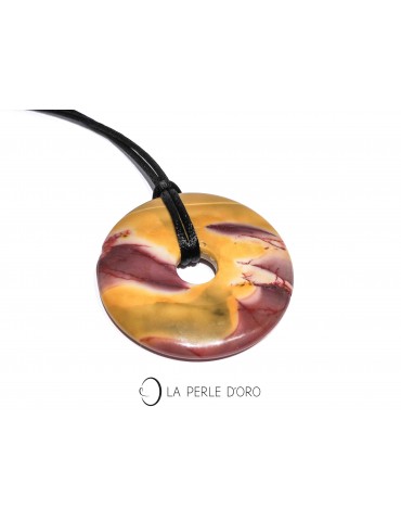 Jaspe Mookaïte, donut 5cm (Nettoyage, Ancrage) Disque de Pi Chinois