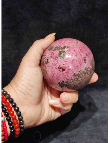 Rhodonite cristallisée,...