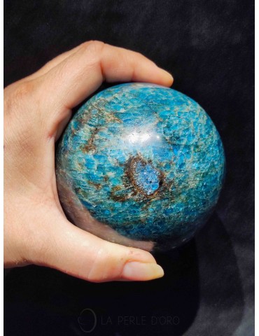 Apatite bleue, Sphère 8,5cm...