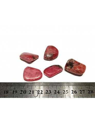 Rhodonite sélectionnée (Pays de l'Est), Pierre roulée 2 à 2,5cm (Passion, Motivation)