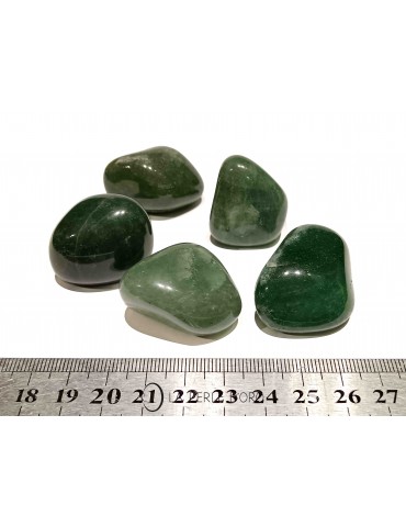 Green aventurine, Rolled stone 3.5 to 4.5cm sold individually (Balance and Calm)