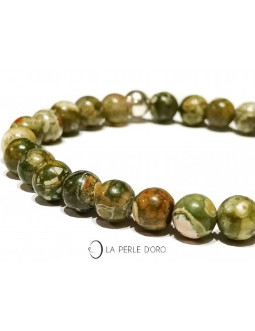 Rhyolite 6mm, Bracelet Collection Messager