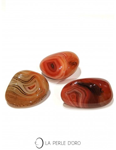Fire Agate rubbed 3.5 to 4.5cm, Rolled stone (Energy and Sacred Feminine)