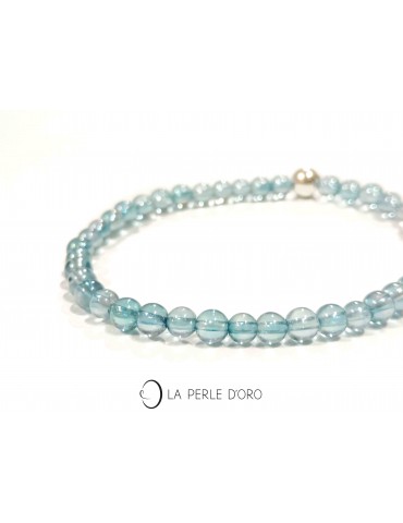 Aqua aura 4mm, bracelet Collection Délicats