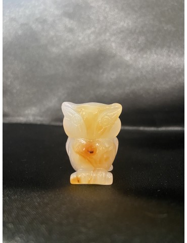 Agate Cornaline, chouette...