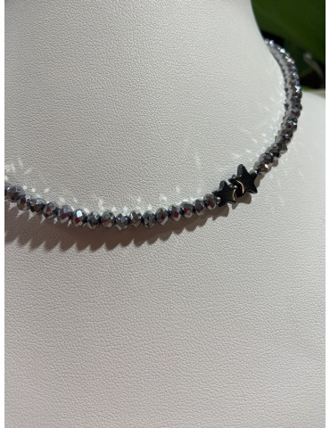 Etoile en hématite, ras de...