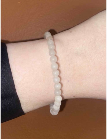 Jade blanc 4mm mat,...