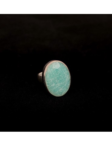 Amazonite, Bague facettée...