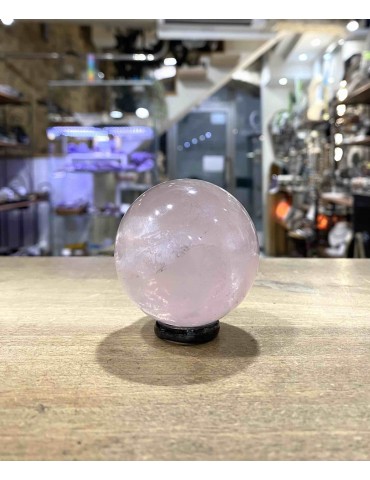 Quartz rose, Sphère 6cm...