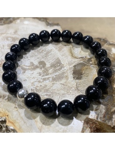 bracelet tourmaline noire 8mm