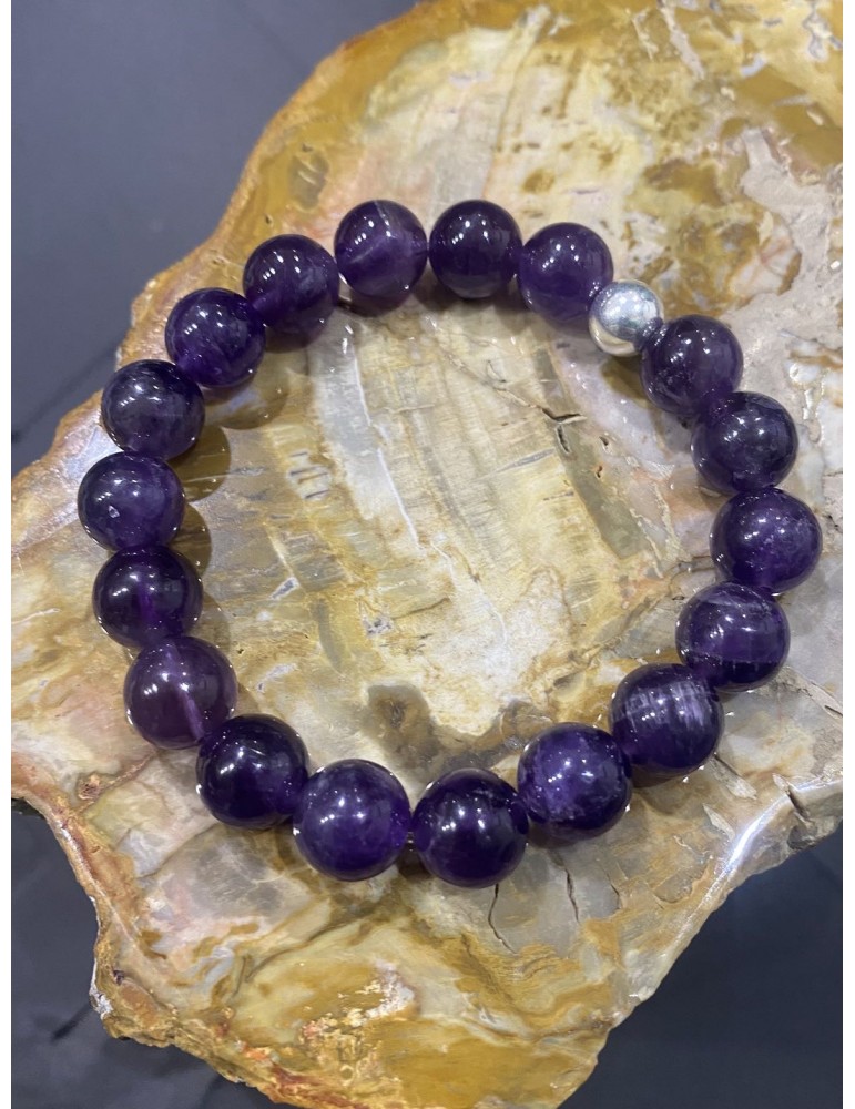 bracelet améthyste 10mm