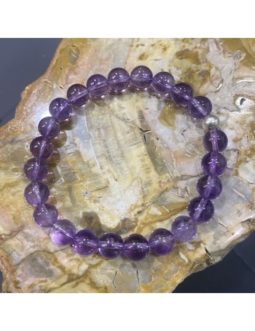 bracelet améthyste 8mm