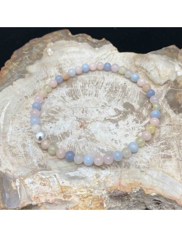 Béryl laiteux 4mm, Bracelet...