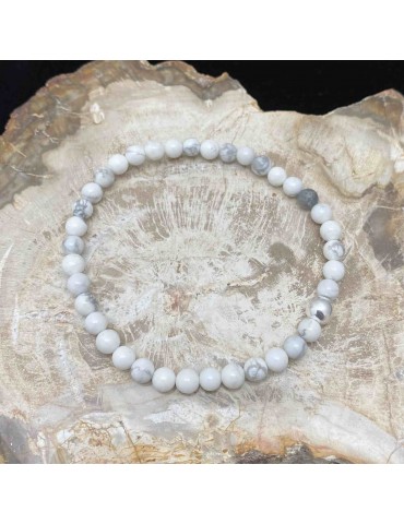 Howlite blanche 4mm,...