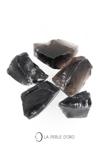 Obsidienne noire, Morceau brut 3 à 3,5cm vendu à l'unité (Protection)