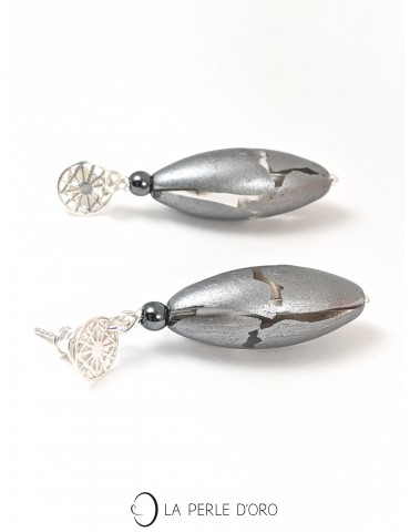 Murano glass silver earrings