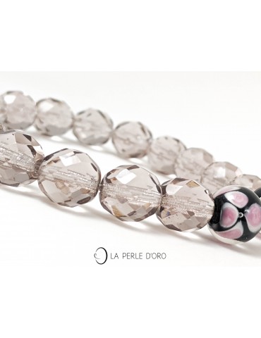 Murano glass and bohemian crystal bracelet